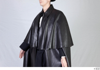  Photos Man in Historical formal suit 5 19th century black cloak historical clothing leather cloak upper body 0002.jpg